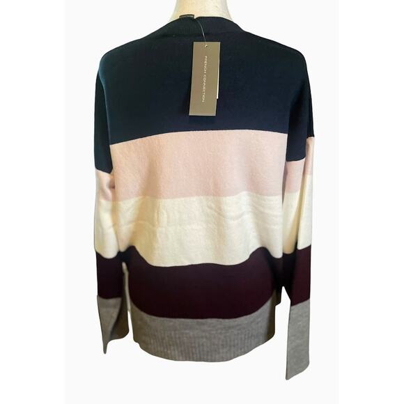 French Connection Stripe Crewneck Pullover Sweater Size Medium NWT - Picture 5 of 6